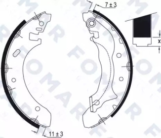 FOMAR FRICTION fo0581 -  Комплект тормозных колодок
